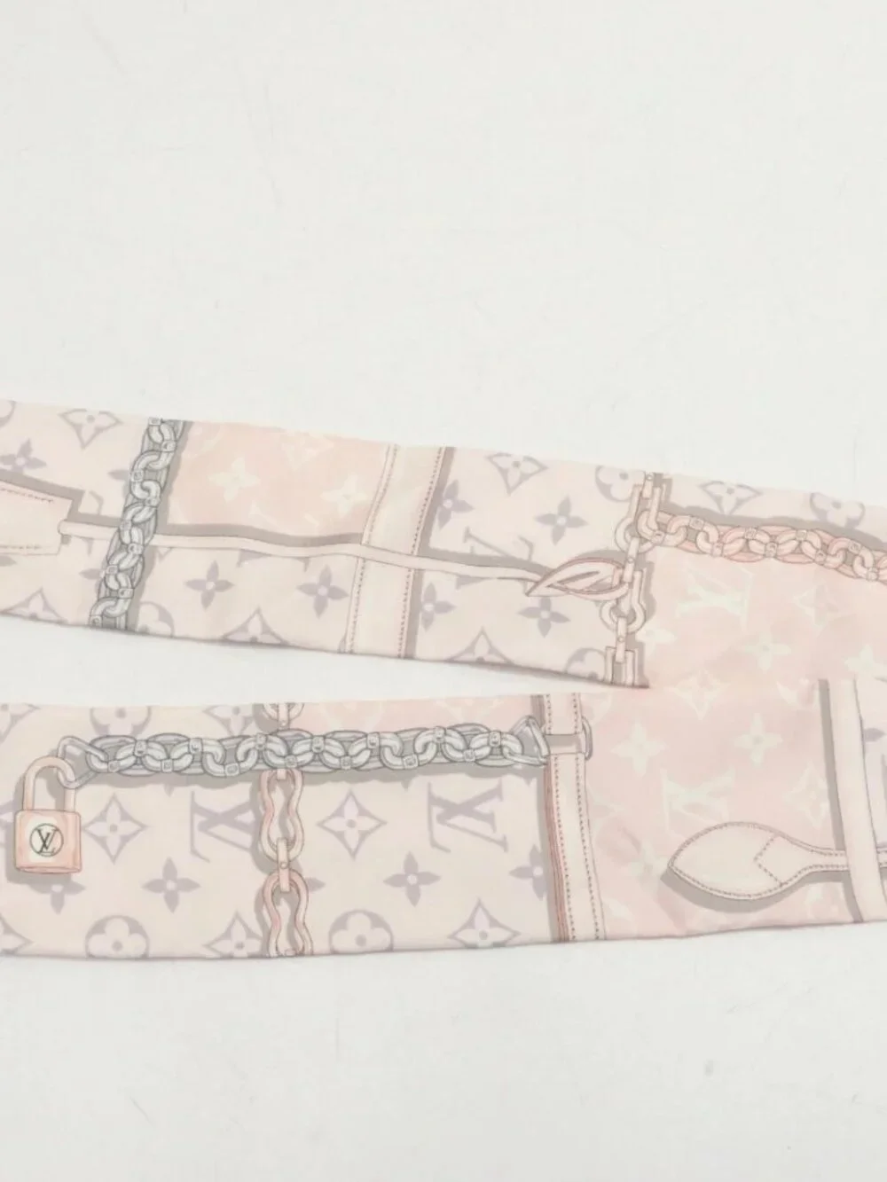 Louis Vuitton Monogram Confidential Silk Bandeau Scarf - Light Pink
